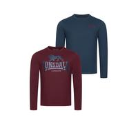 LONSDALE T-Shirt 'AYRSHIRE' bleu marine / bordeaux, Taille 4XL