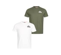 Lonsdale Blairmore Short Sleeve T-shirt 2 Units Vert,Blanc 5XL Homme