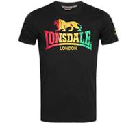 Lonsdale London Freedom Homme T-Shirt Manches Courtes Noir XL 100% Coton Regular/Coupe Standard