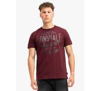 LONSDALE T-Shirt 'HAREHILLS' anthracite / rouge foncé, Taille XXXL