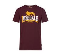 LONSDALE T-Shirt 'Holmpton' jaune / bordeaux / blanc, Taille XXXL