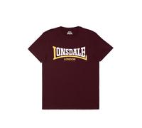 LONSDALE T-Shirt jaune / rouge foncé / blanc, Taille XXL