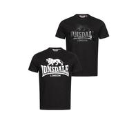 LONSDALE T-Shirt 'Kelso' bleu nuit / noir / blanc, Taille M