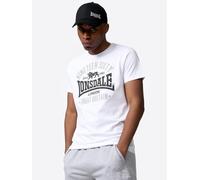LONSDALE T-Shirt 'Kilchoan' gris clair / noir / blanc, Taille S