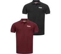 Lonsdale Lingholme Polo, Noir/Gris foncé, XXL Hommes
