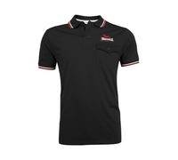 Lonsdale London Lynton Homme Polo Noir L 100% Coton Slim Fit