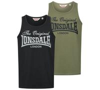 Lonsdale Moston Sleeveless T-shirt 2 Units Vert S Homme
