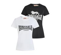 Lonsdale Nash Short Sleeve T-shirt 2 Units Noir L Femme