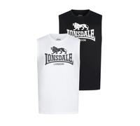 Lonsdale Rolleston T-Shirt sans Manches, Noir/Blanc, L Homme-Adulte