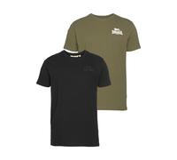 LONSDALE T-Shirt olive / noir / noir denim / blanc, Taille XL