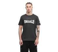 Lonsdale T-Shirt pour Homme, Coupe Normale, Lion Two Tone, Anthracite, Noir, Blanc, Taille S