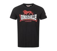 LONSDALE T-Shirt rouge clair / noir / blanc, Taille S
