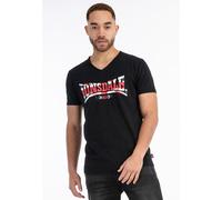 LONSDALE T-Shirt 'Stanydale' bleu marine / rouge / noir / blanc, Taille S