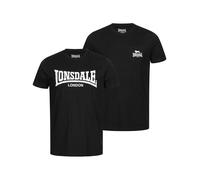 Lonsdale T-shirts Sussex Lot de 2 pour Homme Noir XXXL