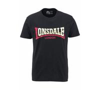 LONSDALE T-Shirt 'Two Tone' beige clair / rouge cerise / noir, Taille XL