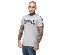 Lonsdale T-Shirt VEMENTRY pour Homme Coupe Normale, Gris Marl/Noir/Blanc, XXL, 117531