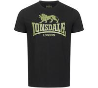 Lonsdale T-shirt Logo – Noir/Vert olive – XL homme