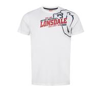 LONSDALE T-Shirt 'Walkley' rouge / noir / blanc, Taille M