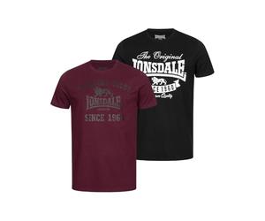 Lonsdale Torbay Doppelpack T-Shirt Homme