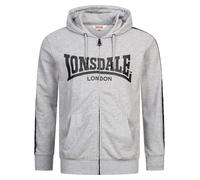 LONSDALE Veste de survêtement 'BIGTON' gris / noir, Taille XXXL