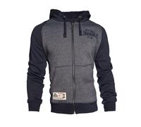 LONSDALE Veste de survêtement 'Slough' marine / bleu chiné / gris / rouge, Taille 5XL