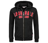 Sweatshirt à capuche Lonsdale Paignton Full Zip noir rouge - XXL