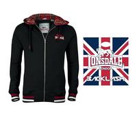 Lonsdale Vestes - Blouson bomber - Veste universitaire - Veste sweat - Poche réutilisable limitée, Lancaster Black, XL