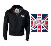 Lonsdale Vestes - Blouson bomber - Veste universitaire - Veste sweat - Poche réutilisable limitée, Noir classique., L