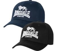 Lonsdale Wiltshire Double Pack Casquette, Black/Dark Navy, Taille Unique Unisexe-Adulte