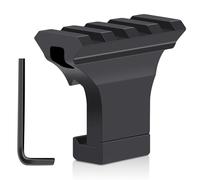 LONSEL Support de rail décalé Picatinny à 90°, 3, 4, 5 emplacements, décalage à 90 degrés, adaptateur à profil bas en aluminium pour lampe de poche, optique de vue laser (4 emplacements, 1 pièce)