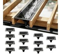 Lonsge Lot de 12 systèmes de drainage sous le pont - Gouttières de pluie en polyéthylène pour espace de solive de 30,5 cm et 40,6 cm - Solutions de terrasse imperméables et robustes pour créer un