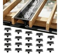 Lonsge Lot de 20 gouttières de drainage sous le pont en polyéthylène pour espace de solive de 30,5 cm et 40,6 cm, solutions de terrasse imperméables et robustes pour créer un espace de vie sec sous la