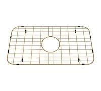 Lonsince Protection d'évier en acier inoxydable 61 x 34 cm, grille d'évier pour fond d'évier, grille inférieure d'évier, grille d'évier pour évier de cuisine à cuve unique, couleur dorée