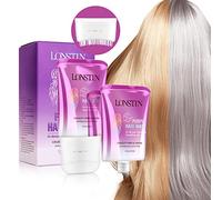 lonstin Masque Capillaire Violet avec Peigne, Masque Capillaire pour Cheveux Blonds et Gris, Élimine Les Tons Jaunes et Revitalise Les Cheveux Secs et Abîmés, Sans Paraben et Sans Sulfate, 8 fl oz