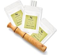 Lonsy Inhalateur d'huile Essentielle de l'aromathérapie, smaginage Quitter Le bâton d'inhalateur, diffuseur d'huile Essentielle en Bois personnelle avec 3 Paquets de mèches de Coton vides