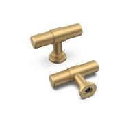 LONTAN 10 Pièce Doré Bouton Meuble Cuisine T en Acier Alliage de Zinc Bouton Cuisine LST18BB