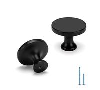 LONTAN 10 Pièce Noir Petit Bouton Tiroir Bouton de Meuble Alliage de Zinc Convient pour Salon, Armoire LS9189BB