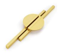 LONTAN Lot de 2 poignées décoratives pour armoires de cuisine - Espacement des trous : 128 mm - Doré