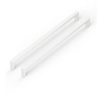 LONTAN Lot de 20 poignées d'armoire, blanches, poignées de meuble, 256 mm, distance entre les trous, poignées de meuble blanches pour les placards de cuisine, poignées de cuisine, poignées de porte