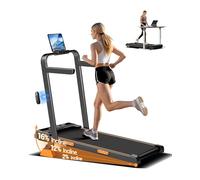 LONTEK 6 in 1 Tapis de Marche Pliable Inclinable 16%, 10km/h Tapis de Course Pliable inclinable, avec Affichage LED, télécommande, 3.0 HP Treadmill Walking Pad, Tapis de Marche Bureau, 136KG Charge