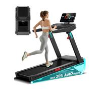 LONTEK Tapis de Course avec Inclinaison Automatique de 20%, 14KM/H, 3,5CV