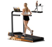 LONTEK Tapis de Course Inclinable 15%, 10KM/H Tapis de Marche Compact, avec Affichage LED, télécommande, 2.5CV Treadmill Walking Pad, Tapis de Marche Bureau, 136KG Max Charge