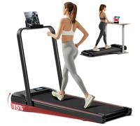 LONTEK Tapis de Course Pliable Inclinable 12KM/H, Tapis de Marche Pliable Inclinable 15% avec Moteur Silencieux Amélioré de 3.0HP, Charge Max 136KG