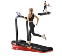 LONTEK Tapis de Course Pliable Inclinable 15%, 10KM/H Treadmill Home avec Moteur Silencieux, Walking Pad Charge Max 136KG