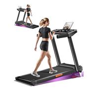 LONTEK Tapis de Course Pliable Inclinable 15%,Tapis de Marche Inclinable 12KM/H,Treadmill Home avec Moteur 3,0 CV et Affichage LED, 136KG