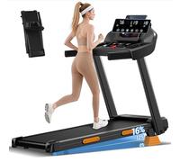 LONTEK Tapis de Course Pliable Inclinable 15%,Tapis de Marche Inclinable 12KM/H,Treadmill Home avec Moteur 3,0 CV et Affichage LED, 136KG Max