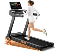 LONTEK Tapis de Course Pliable Inclinable 16%, 14KM/H Tapis de Marche avec Surveillance de Fréquence Cardiaque, Treadmill Home avec Moteur 3,5CV et Affichage LED, Charge Max 180KG, Compact
