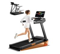 LONTEK Tapis de Course Pliable Inclinable 16%, 14KM/H Tapis de Marche avec Surveillance de Fréquence Cardiaque, Treadmill Home avec Moteur 3,5CV et Affichage LED, Charge Max 180KG, Stockage Facile