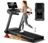 LONTEK Tapis de Course Pliable Inclinable 16%, 3,5CV, 14KM/H