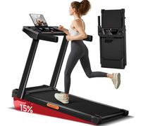 LONTEK Tapis de Course Pliable Inclinable 9%,Tapis de Marche Inclinable 12KM/H,Treadmill Home avec Moteur 3,0 CV et Affichage LED